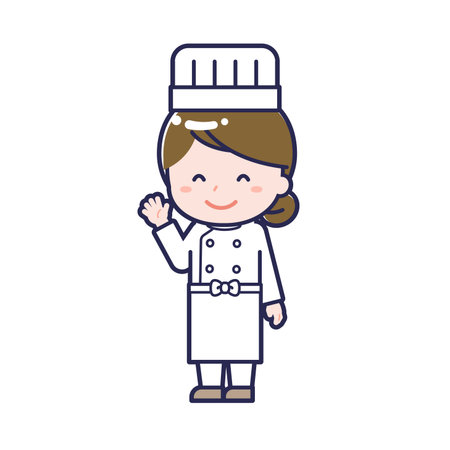 This is an illustration of a woman's "chef".のイラスト素材