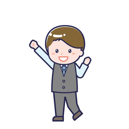 This is an illustration of a man's "Salesperson".のイラスト素材