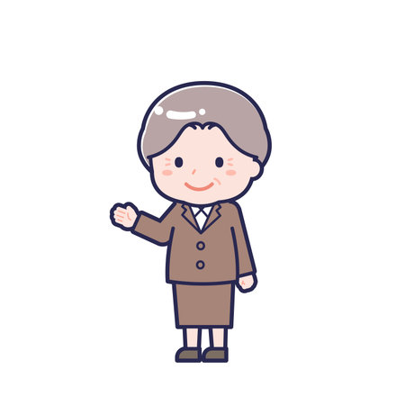 This is an illustration of a woman's "Senior office worker".のイラスト素材