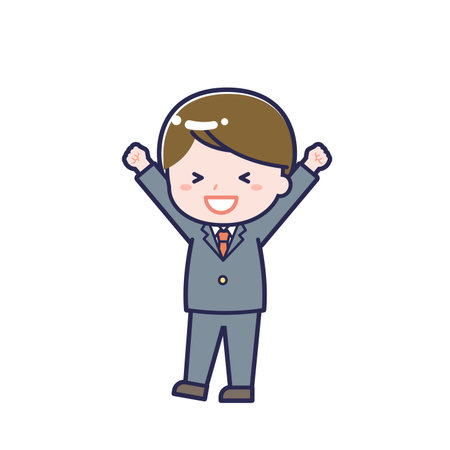 This is an illustration of a man's "student".のイラスト素材