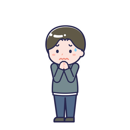 This is an illustration of a man's "Adults in plain clothes".のイラスト素材