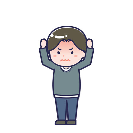 This is an illustration of a man's "Adults in plain clothes".のイラスト素材