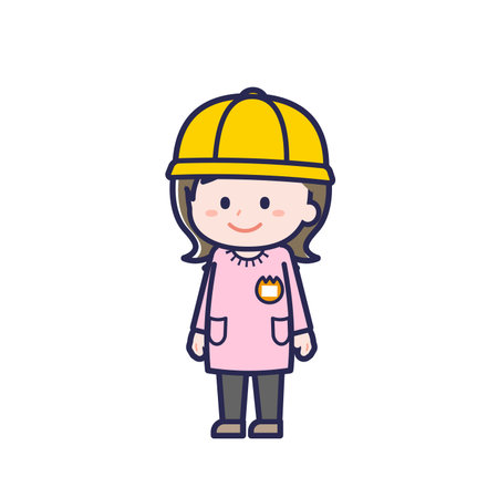 This is an illustration of a girl.のイラスト素材