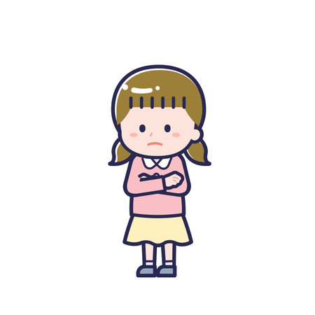 This is an illustration of a girl.のイラスト素材