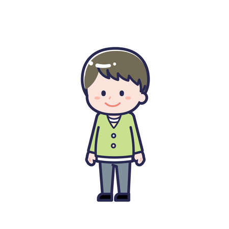 This is an illustration of a boy.のイラスト素材