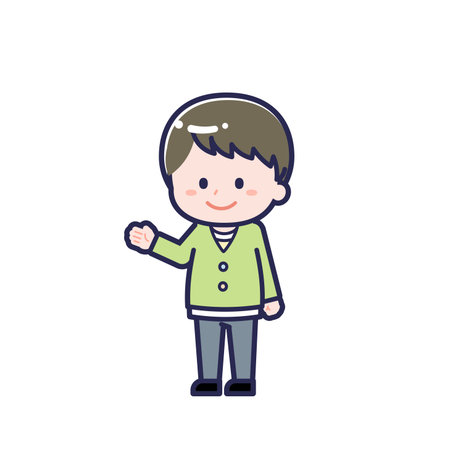 This is an illustration of a boy.のイラスト素材