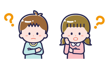 This is an illustration of the "Children in casual clothes" man and woman.のイラスト素材
