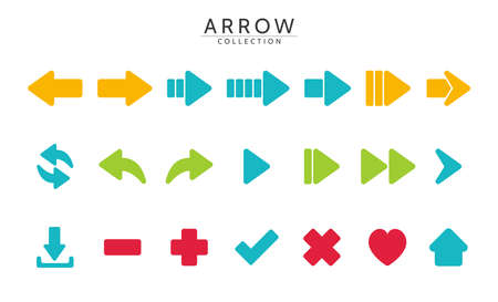 Flat arrow vector in png vector infograph design for presentation education ui and ux application web design interfaceのイラスト素材