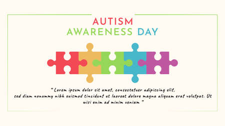 World autism day background with puzzle autism awareness day wallpaper Free Vectorのイラスト素材