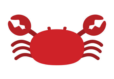 Cartoon crab cute clipart icon png vector illustration designのイラスト素材