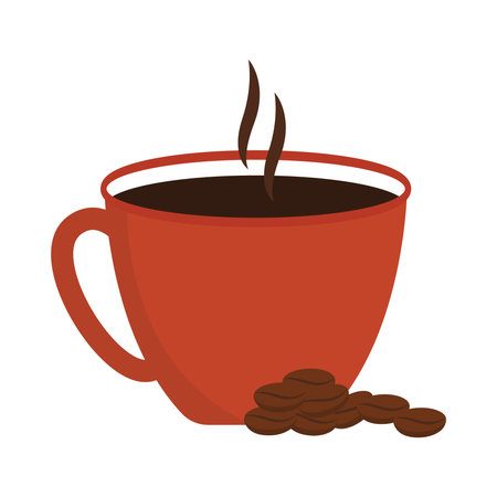 Coffee drink vector animation illustration design with coffee beanのイラスト素材
