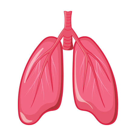 Healthy human lung organ animation icon clip art logo for world pneumonia day in cartoon designのイラスト素材