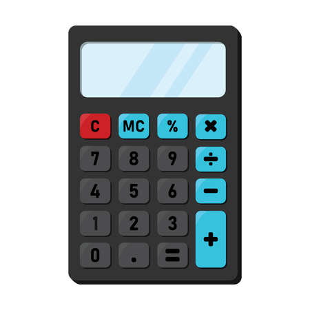 3D Calculator Icon Vector for Cartoon Animation Flat Business and Finance Infographic Presentation Illustration Designのイラスト素材