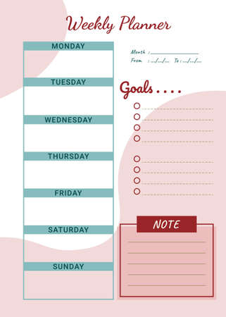 Printable Weekly Planner Template To Do List for Bullet Journalのイラスト素材