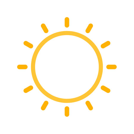 Cartoon Sun Set Clipart graphic vector illustration in white backgroundのイラスト素材