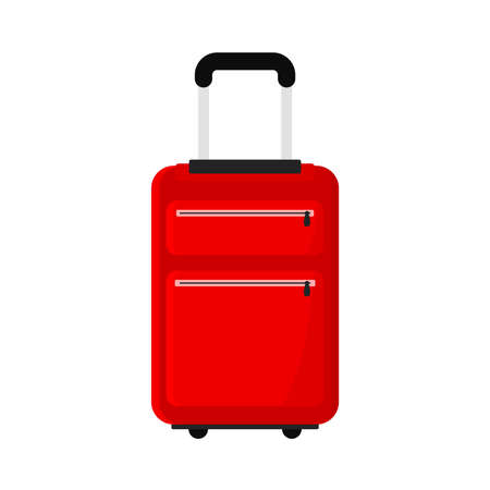 Animated Cartoon Travel Suitcase Bag Flat Graphic Illustration Designのイラスト素材