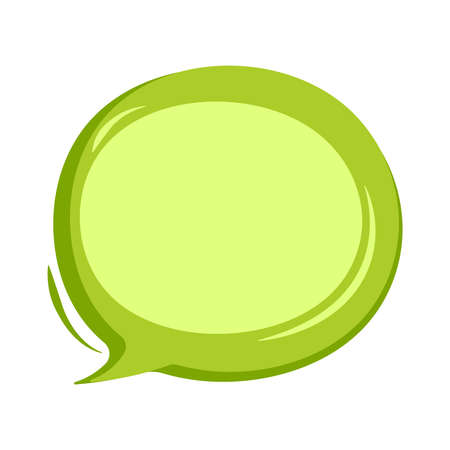 Green hand drawn of speech bubbles message for handwritten conversation, chatting, speak and talk on white backgroundのイラスト素材