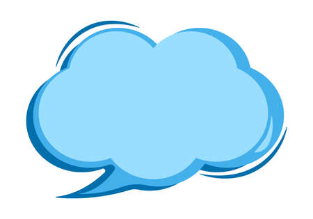 Cloud hand drawn of speech bubbles message for handwritten conversation, chatting, speak and talk on white backgroundのイラスト素材