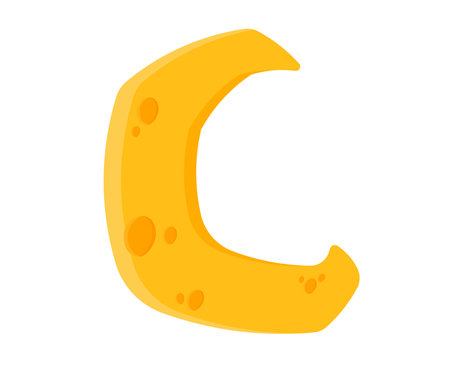Animated Hand Drawn Crescent Moon for Halloween Sky Banner and Background Element Decoration and Children Books Illustrationのイラスト素材