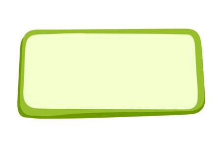 Green Futuristic text box, frame box with abstract shape. Flat vector illustration for presentation or quote, infographic content conceptのイラスト素材