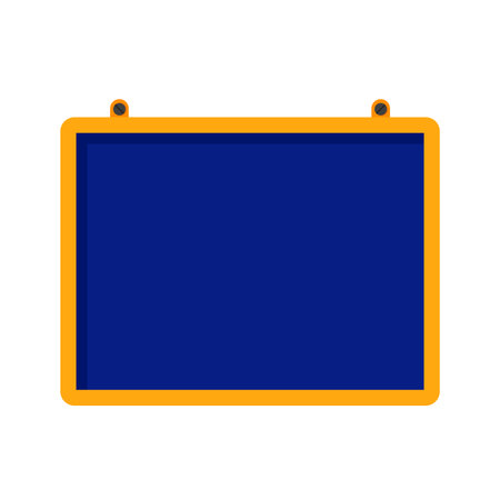 Blank blackboard for Text Box chalkboard in flat style for School Supplies Vector illustration Isolated on White Backgroundのイラスト素材