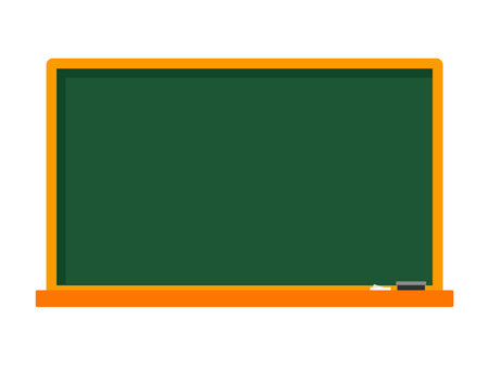 Empty blackboard for Text Box chalkboard in flat style for School Supplies Vector illustration Isolated on White Backgroundのイラスト素材