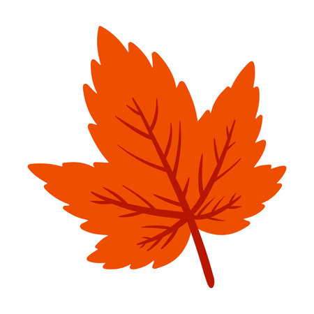 Cartoon Maple Leaves Icon Art with Aesthetic Vector Illustration for Autumn Nature Background and Banner Element Decorationのイラスト素材