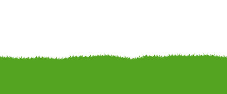 Green Grass Horizontal Border Meadow isolated on white background for Nature and Garden Background Banner Element Decorationのイラスト素材