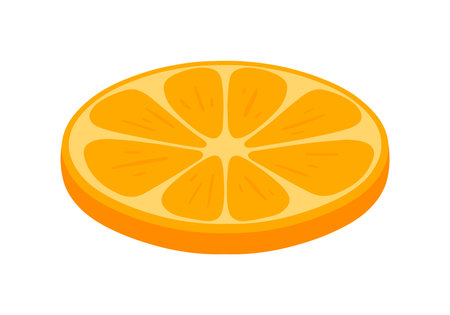Cute Hand Drawn Orange and Lemon Slices Fruit Doodle for Drink and Beverage Ingredients on White Backgroundのイラスト素材