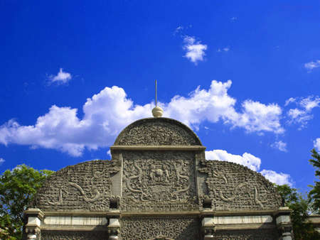 Carving gate towerの写真素材