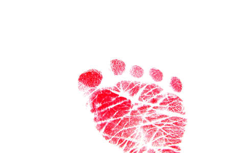 Red Footprintの写真素材