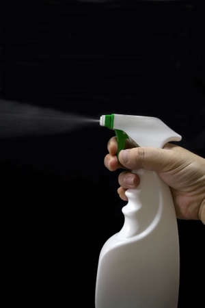 A spray bottle for cleaning upの写真素材