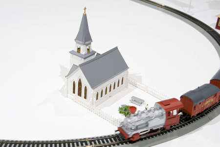 house train model on a white backgroundの写真素材