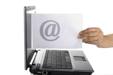 The woman holding the white paper with an 
