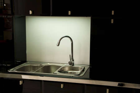 modern large kitchen of home の写真素材