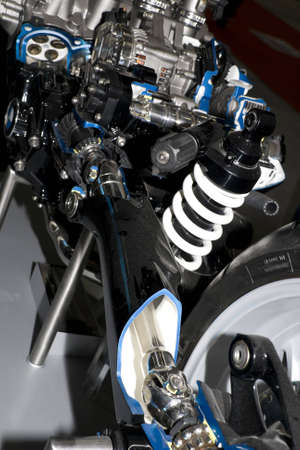 engine of modern motorcycle with all details