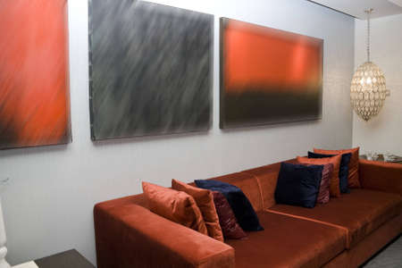 Luxury modern living room with nice sofa