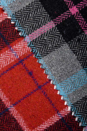 Has the textured tartan plaid background