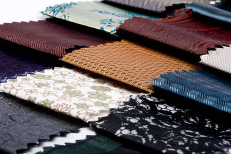 Has the colorful textiles swatches and samples backgroundの写真素材