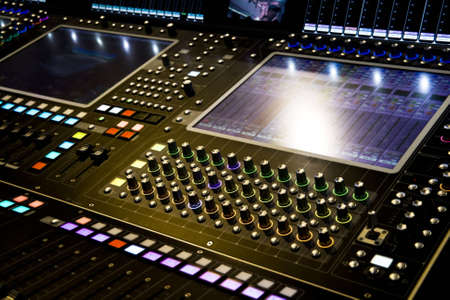 professional audio mixer desk at he Concert