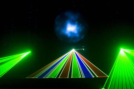 Colourful Disco with special effects and fantastic laser showの写真素材