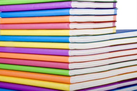 colour notebook with white background .の写真素材