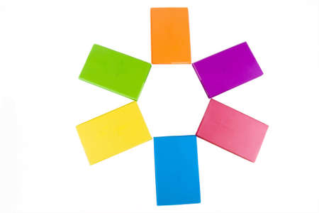 colour notebook with white background .の写真素材