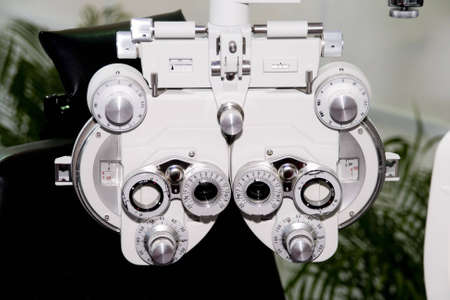 devices in the clinic of the sight-testingの写真素材