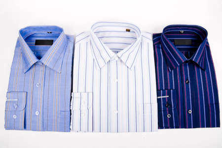 Striped shirts isolated on the white background