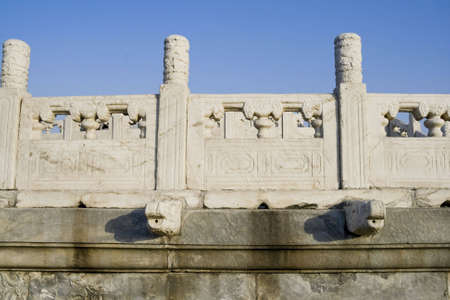 marble balustrade at the beijing chinaの写真素材