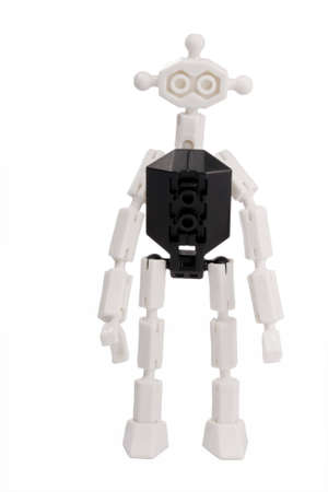 toy bricks peoples on white background