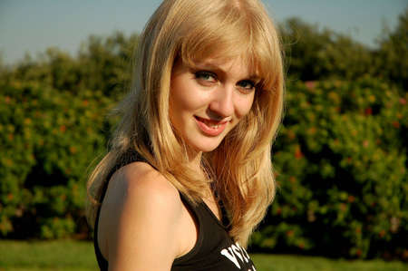 girl beautiful beauty face female young smileの写真素材