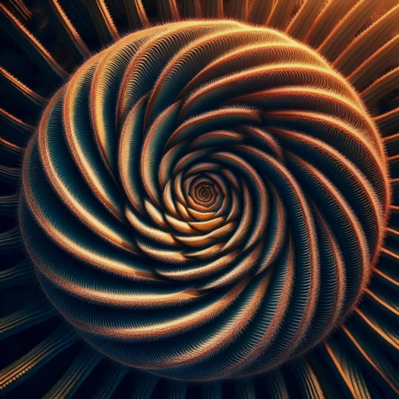 The Fibonacci cactus spirals, Ai generated image