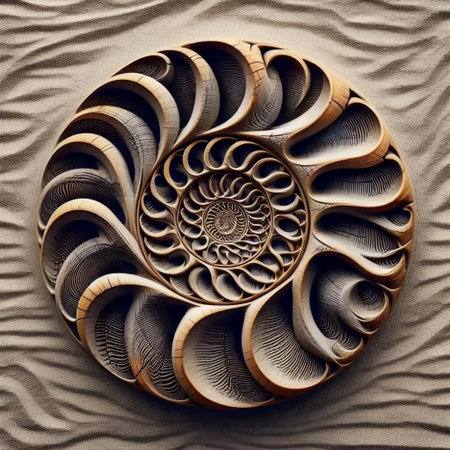 The Fibonacci in elephant tusk, Ai generated imageの写真素材